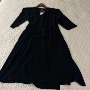 Eileen Fisher Elegant Black Women's wrap Dress